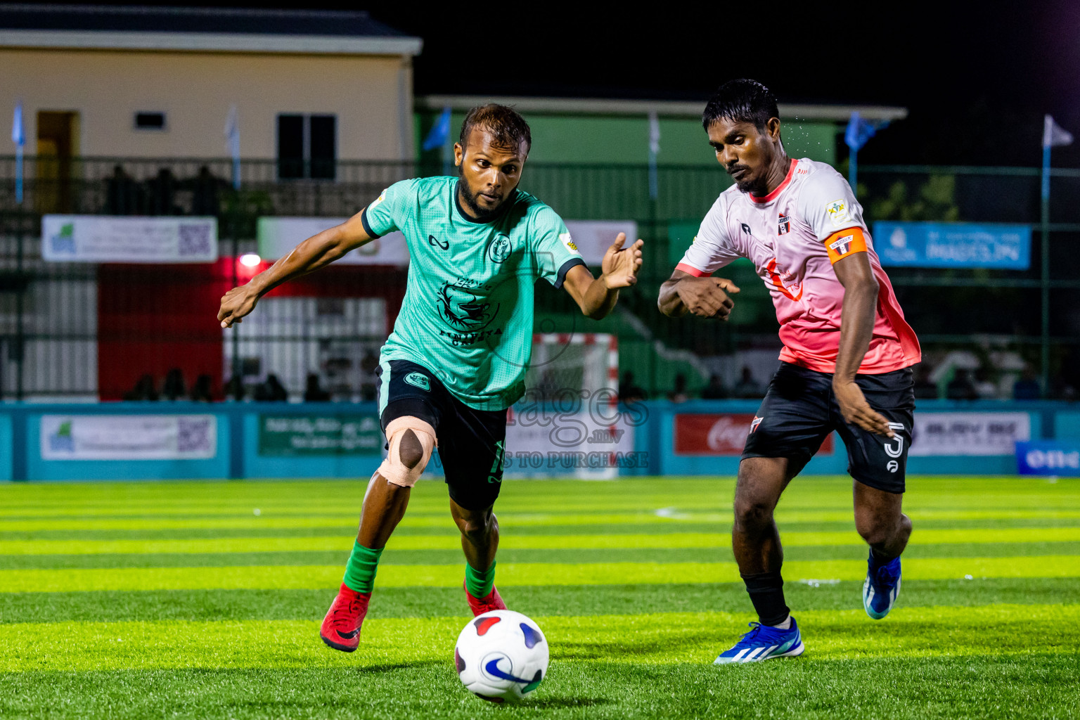 Raiymandhoo FC vs Naalaafushi YC in Day 2 of Laamehi Dhiggaru Ekuveri Futsal Challenge 2024 was held on Saturday, 27th July 2024, at Dhiggaru Futsal Ground, Dhiggaru, Maldives Photos: Nausham Waheed / images.mv