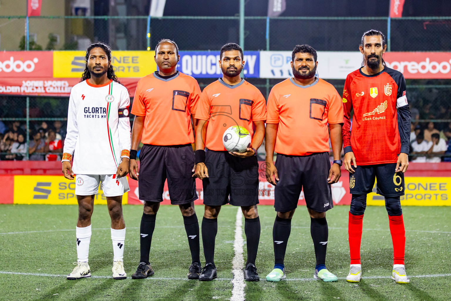 L Gan vs L Isdhoo in Day 28 of Golden Futsal Challenge 2024 was held on Sunday , 11th February 2024 in Hulhumale', Maldives Photos: Nausham Waheed / images.mv