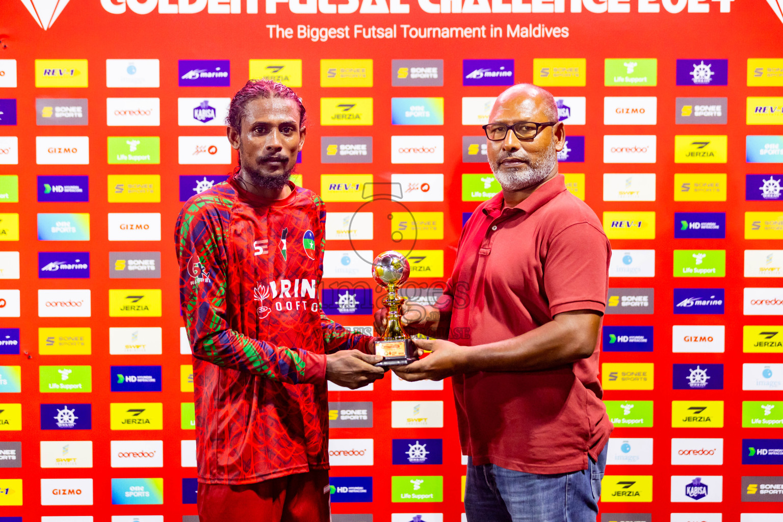 GDh Thinadhoo vs GDh Hoadedhdhoo in Day 23 of Golden Futsal Challenge 2024 was held on Tuesday , 6th February 2024 in Hulhumale', Maldives Photos: Nausham Waheed / images.mv