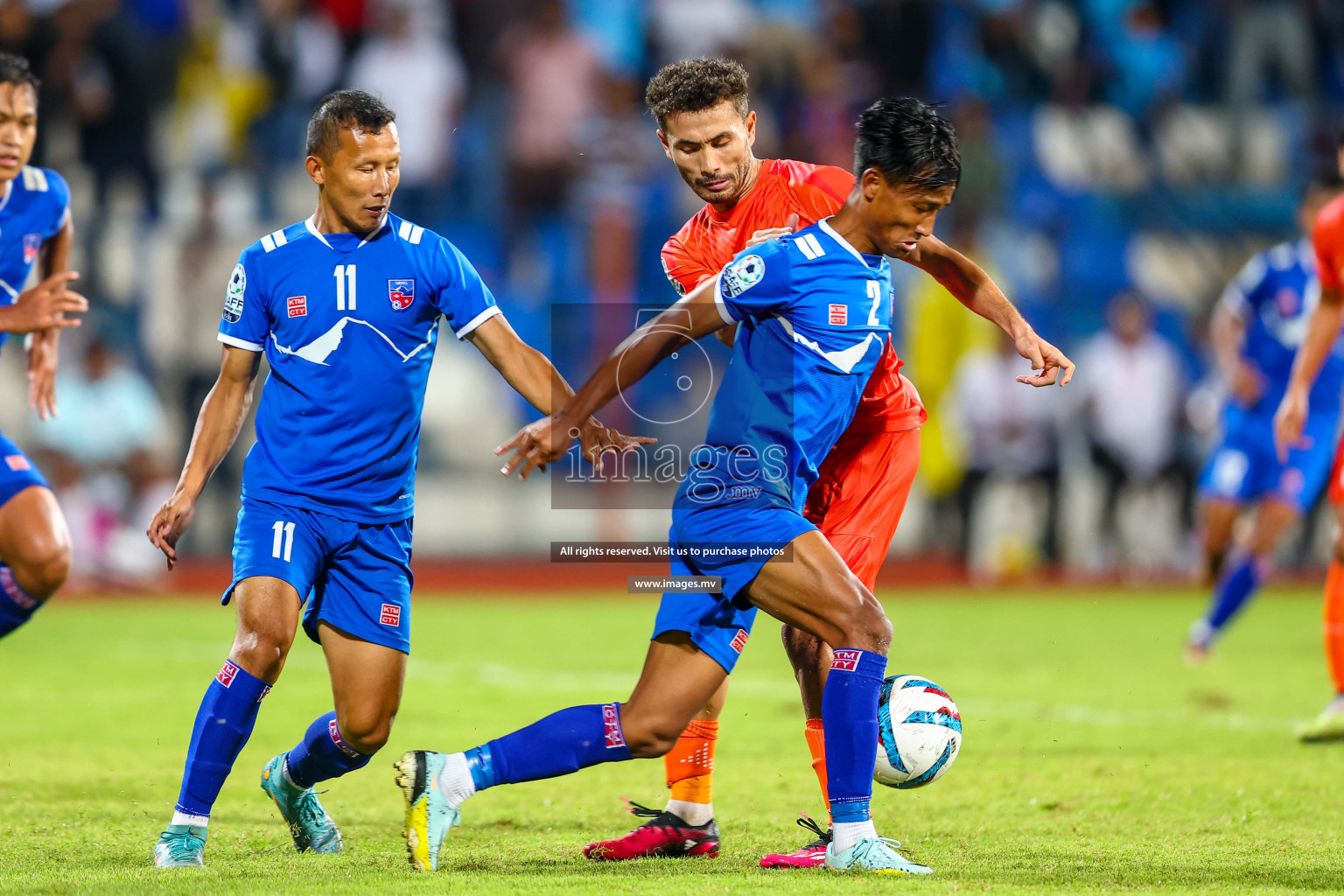 Nepal vs India in SAFF Championship 2023 held in Sree Kanteerava Stadium, Bengaluru, India, on Saturday, 24th June 2023. Photos: Hassan Simah / images.mv