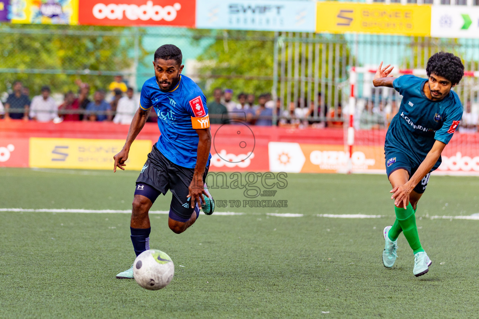 K. Maafushi vs K. Guraidhoo in Day 19 of Golden Futsal Challenge 2024 was held on Friday, 2nd February 2024 in Hulhumale', Maldives 
Photos: Hassan Simah / images.mv