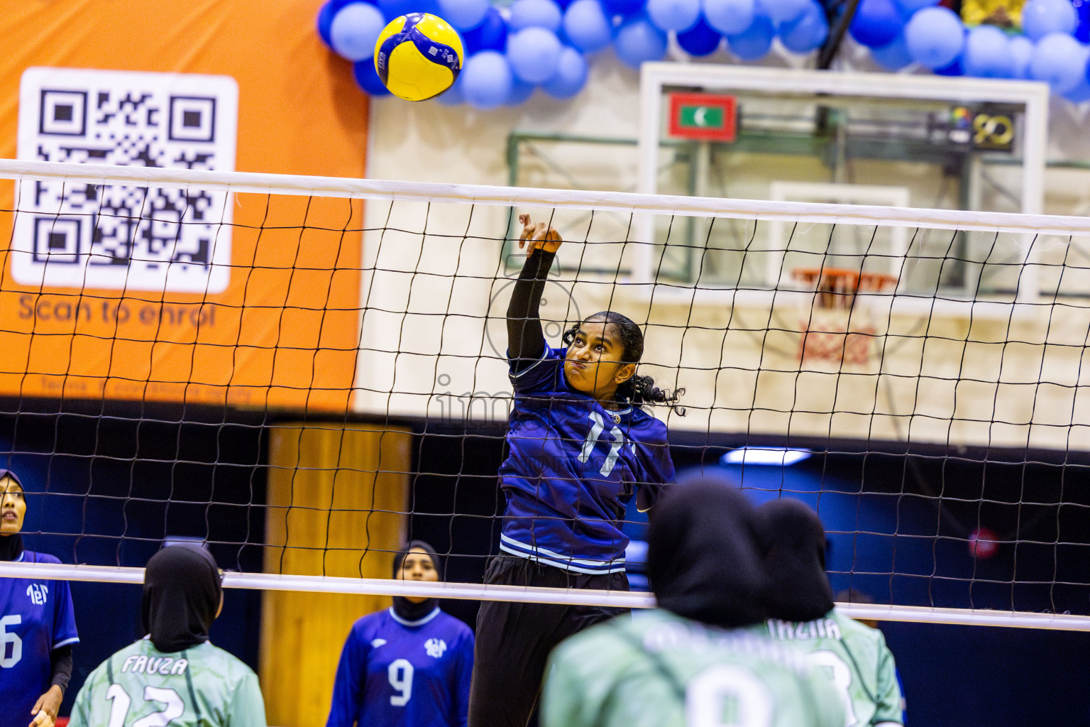 Finals of Interschool Volleyball Tournament 2024 was held in Social Center at Male', Maldives on Friday, 6th December 2024. Photos: Nausham Waheed / images.mv