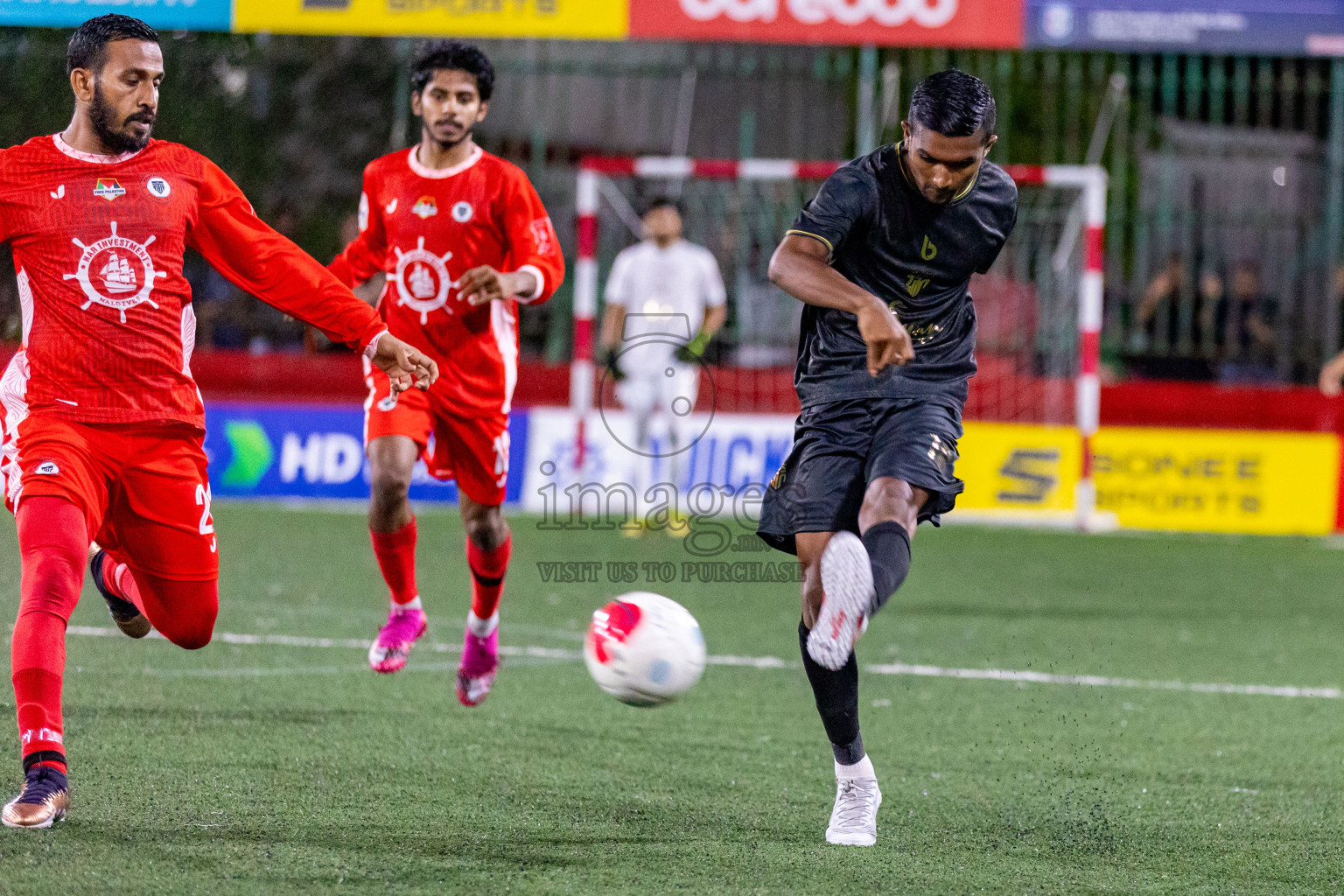 HA Maarandhoo vs HA Utheem in Day 17 of Golden Futsal Challenge 2024 was held on Wednesday, 31st January 2024, in Hulhumale', Maldives Photos: Hassan Simah / images.mv