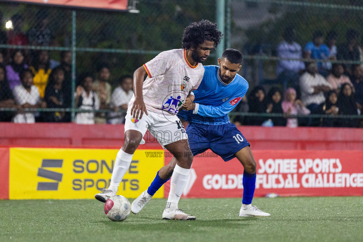 GA Gemanafushi vs GA Maamendhoo in Day 19 of Golden Futsal Challenge 2024 was held on Friday, 2nd February 2024 in Hulhumale', Maldives Photos: Nausham Waheed / images.mv