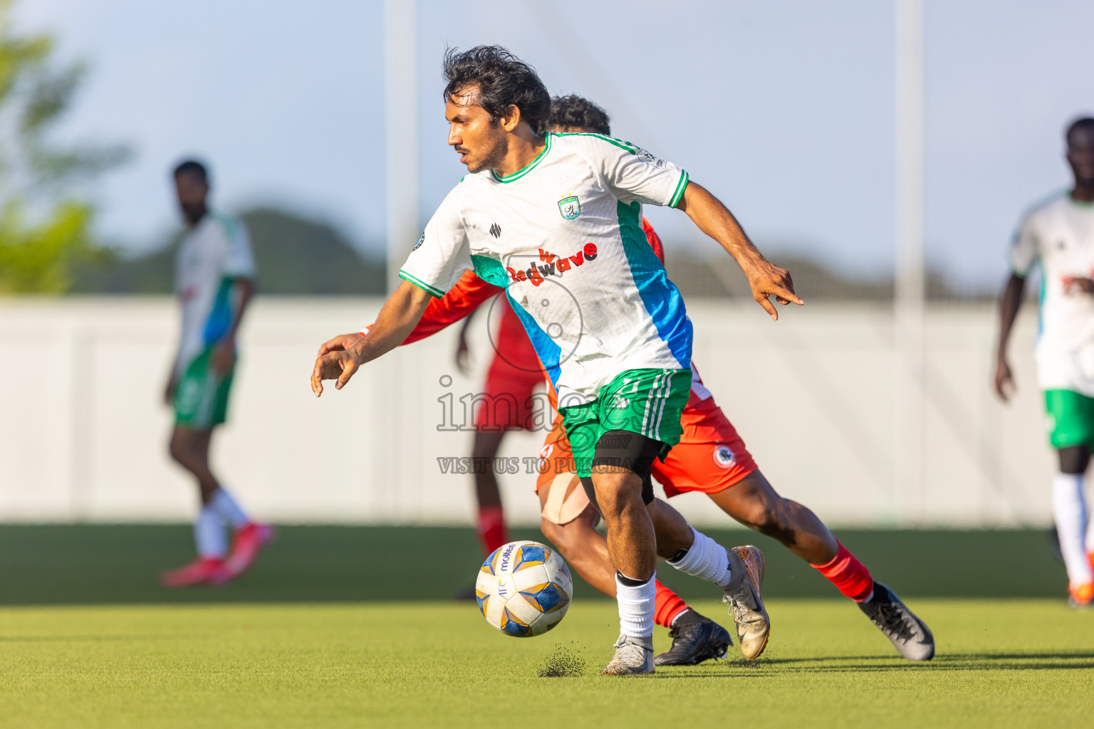 Huss Songun Football Team vs CC Sports Club in Day 2 of Eydhafushi Cup 2025 held in Eydhafushi Football Stadium at B. Eydhafushi, Maldives on Saturday, 6th September 2025. Photos: Mohamed Mahfouz Moosa / images.mv