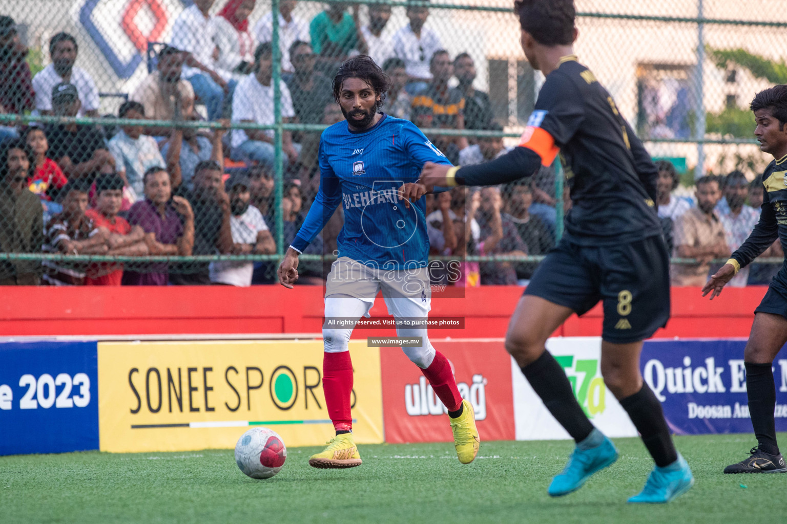 SH. Bilehfahi vs SH. Milandhoo in Day 7 of Golden Futsal Challenge 2023 on 11 February 2023 in Hulhumale, Male, Maldives