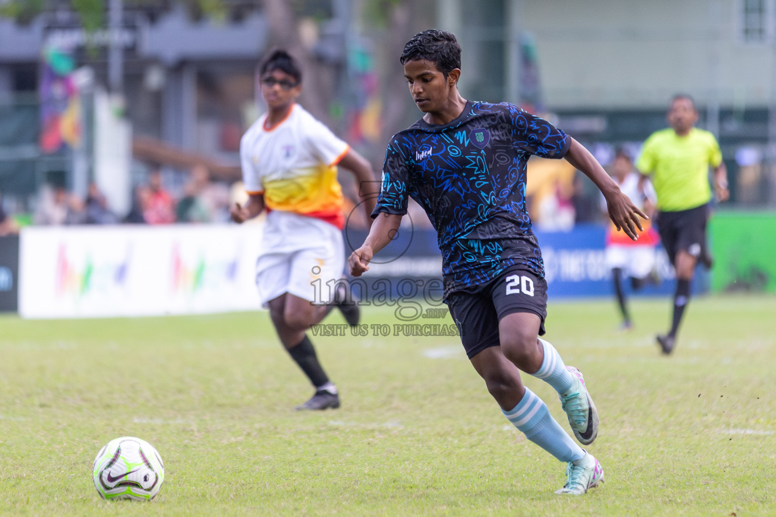 Club Eagles vs Super United Sports (U14) in Day 4 of Dhivehi Youth League 2024 held at Henveiru Stadium on Thursday, 28th November 2024. Photos: Shuu Abdul Sattar/ Images.mv