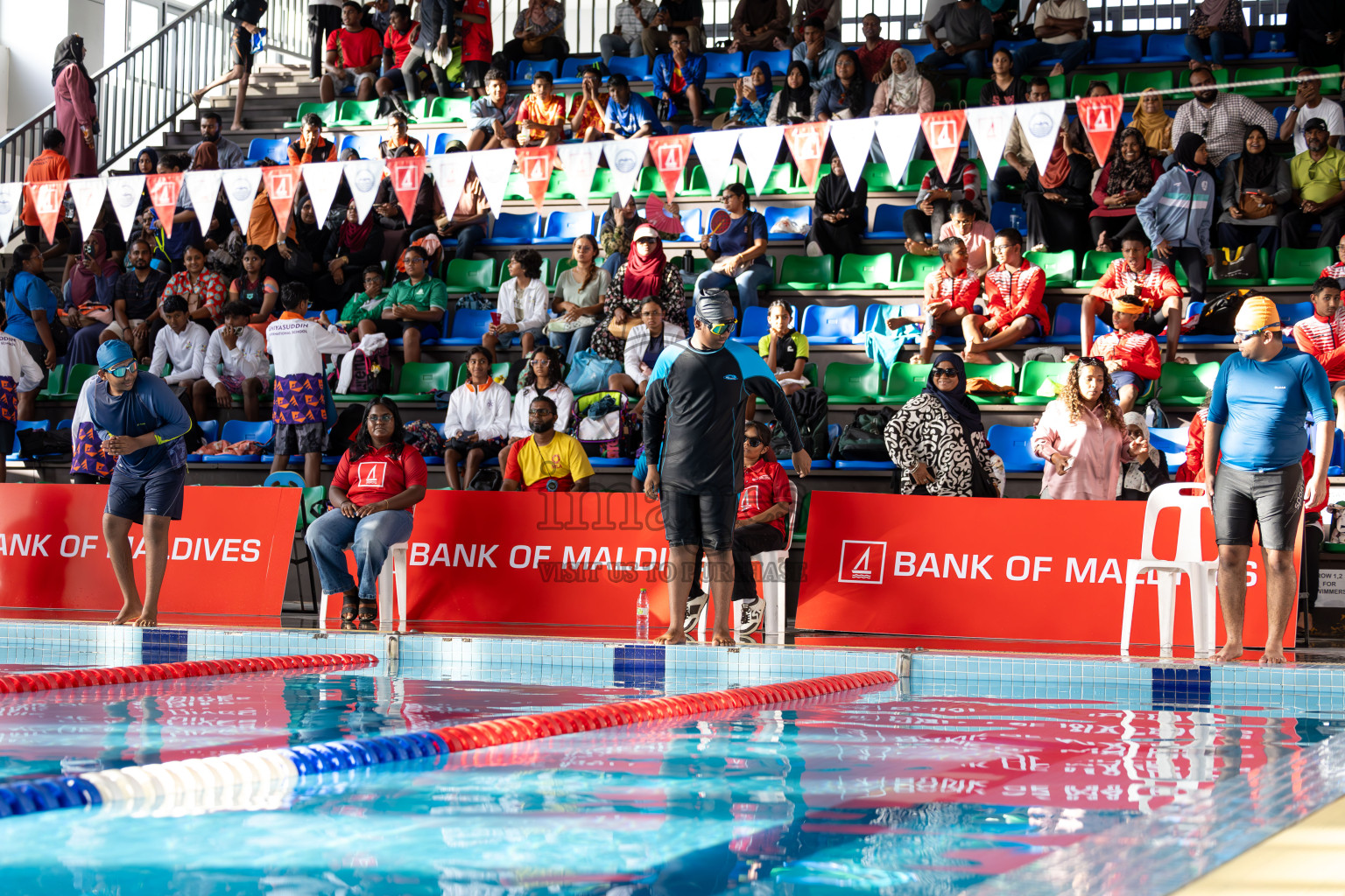 Day 2 of 20th BML Inter-school Swimming Competition 2024 held in Hulhumale', Maldives on Sunday, 13th October 2024. Photos: Ismail Thoriq / images.mv