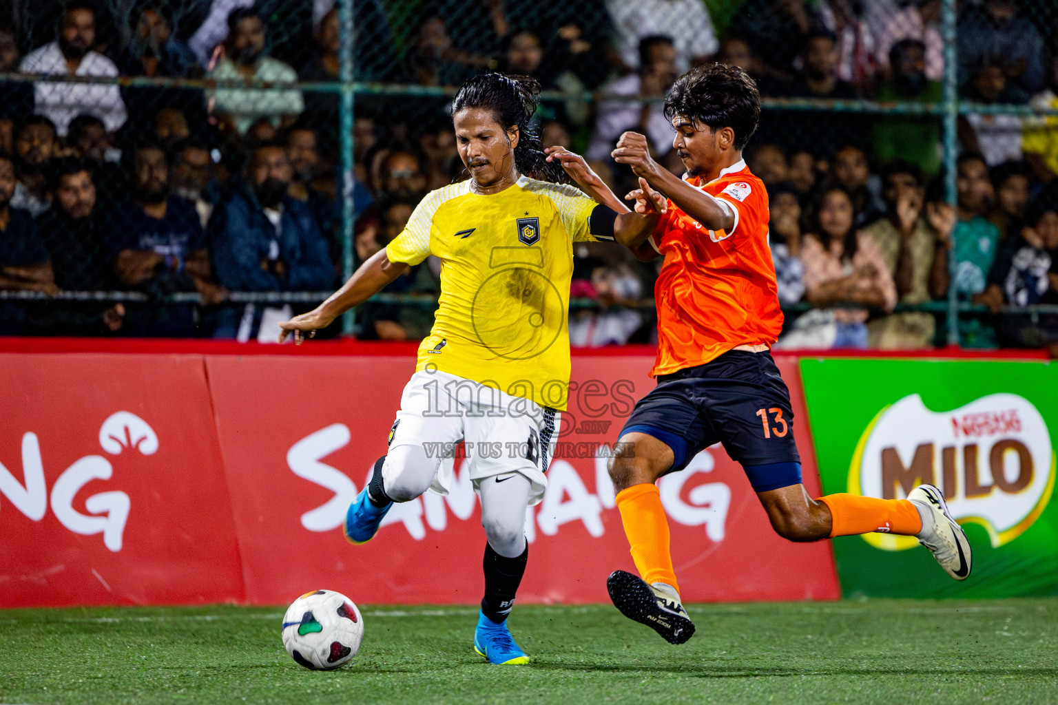 Dhiraagu vs RRC in Quarter Finals of Club Maldives Cup 2024 held in Rehendi Futsal Ground, Hulhumale', Maldives on Friday, 11th October 2024. Photos: Nausham Waheed / images.mv