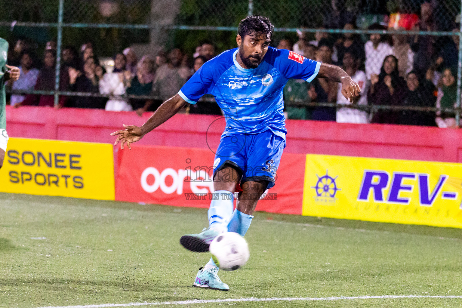 N Miladhoo vs N Maafaru in Day 6 of Golden Futsal Challenge 2024 was held on Saturday, 20th January 2024, in Hulhumale', Maldives Photos: Hassan Simah / images.mv