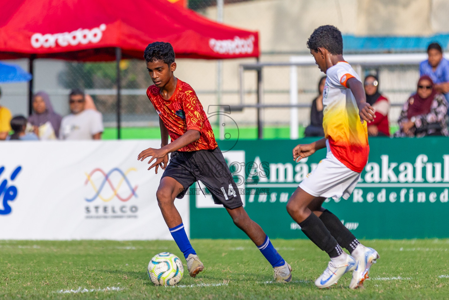 Club Eagles vs Super United Sports (U12) in Day 4 of Dhivehi Youth League 2024 held at Henveiru Stadium on Thursday, 28th November 2024. Photos: Shuu Abdul Sattar/ Images.mv