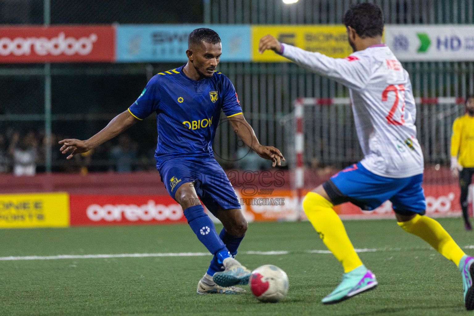 B Eydhafushi vs B Kendhoo in Day 18 of Golden Futsal Challenge 2024 was held on Thursday, 1st February 2024, in Hulhumale', Maldives Photos: Nausham Waheed, / images.mv