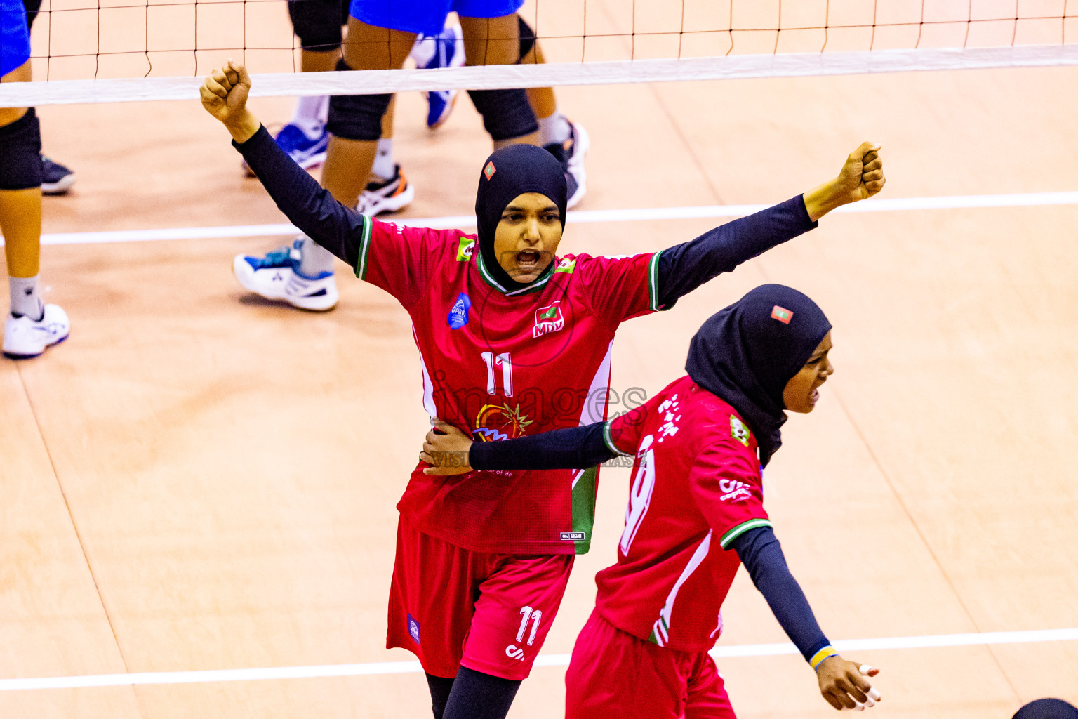 Nepal vs Maldives in Day 3 of CAVA U20 Woman's Volleyball Championship 2024 was held in Social Center, Male', Maldives on 20th July 2024. Photos: Nausham Waheed / images.mv