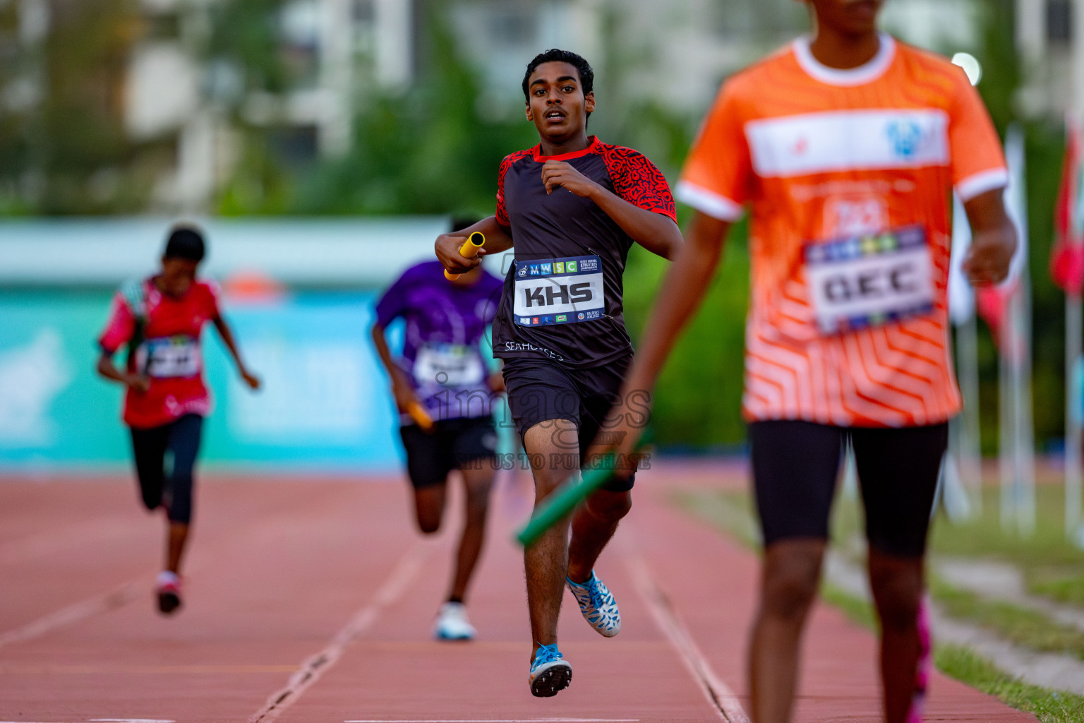 Day 4 of MWSC Interschool Athletics Championships 2024 held in Hulhumale Running Track, Hulhumale, Maldives on Tuesday, 12th November 2024. Photos by: Nausham Waheed / Images.mv