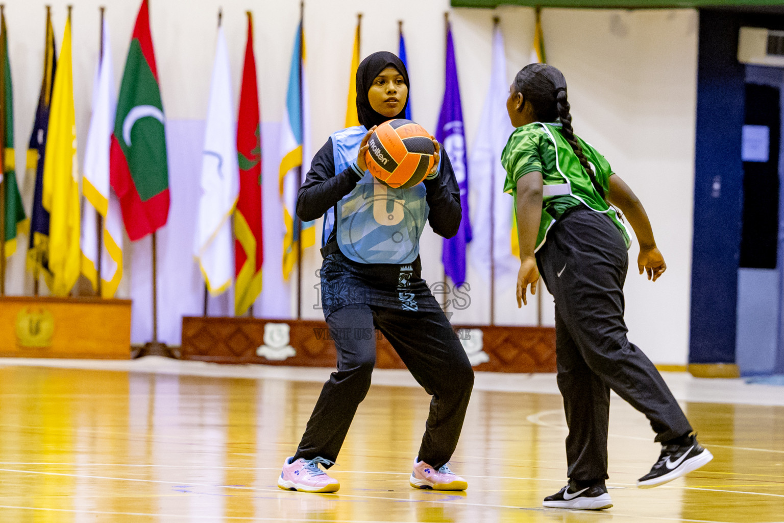 Day 6 of 25th Inter-School Netball Tournament was held in Social Center at Male', Maldives on Thursday, 15th August 2024. Photos: Nausham Waheed / images.mv