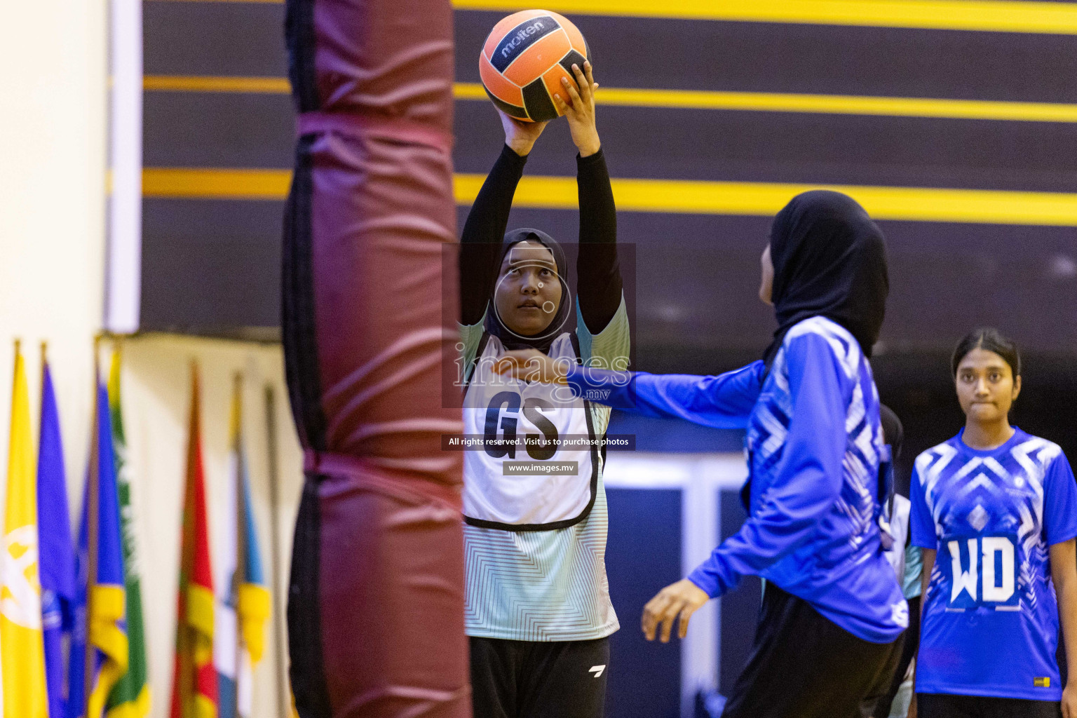 24th Interschool Netball Tournament 2023 was held in Social Center, Male', Maldives on 27th October 2023. Photos: Nausham Waheed / images.mv