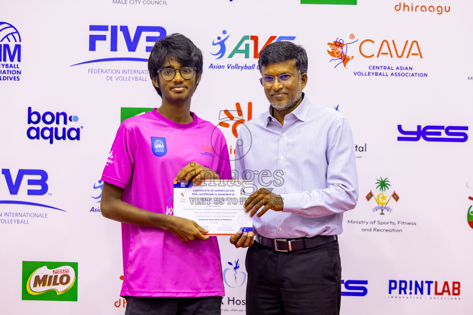 Sri Lanka vs Maldives in Semi Final of CAVA U20 Woman's Volleyball Championship 2024 was held in Social Center, Male', Maldives on 22nd July 2024. Photos: Nausham Waheed / images.mv