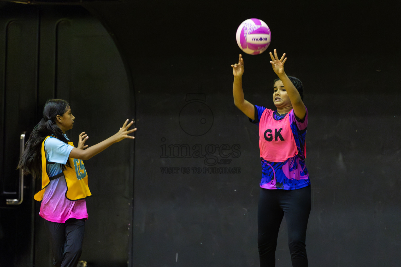 Netgens A vs N Sports academy in Day 3 of 3rd Netball Junior Championship, held at Social Center on Wednesday 22nd January 2025 . Photos: Shuu Abdul Sattar / images.mv