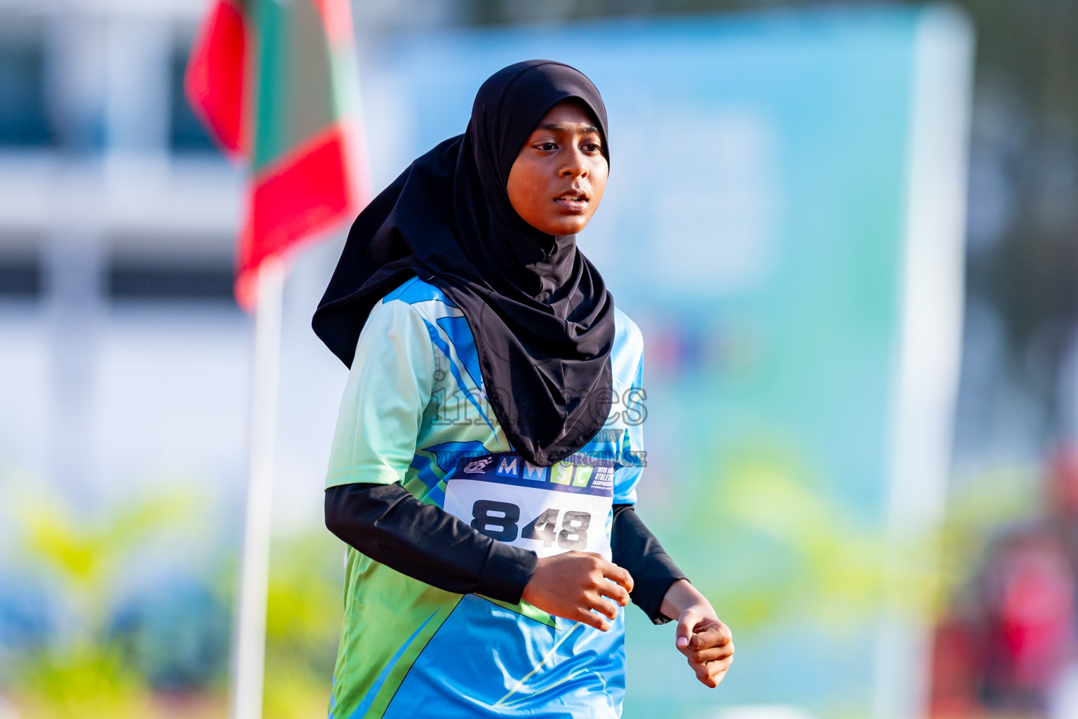 Day 5 of MWSC Interschool Athletics Championships 2024 held in Hulhumale Running Track, Hulhumale, Maldives on Wednesday, 13th November 2024. Photos by: Nausham Waheed / Images.mv