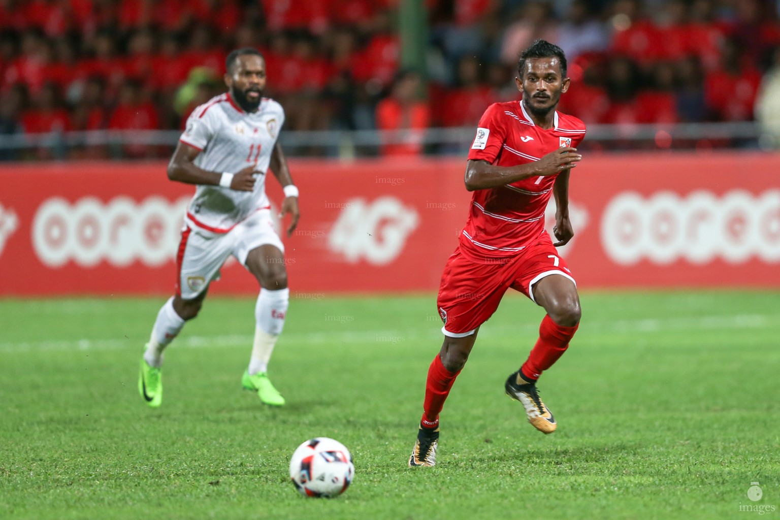 Asian Cup Qualifier between Maldives and Oman in National Stadium, on 10 October 2017 Male' Maldives. ( Images.mv Photo: Abdulla Abeedh )