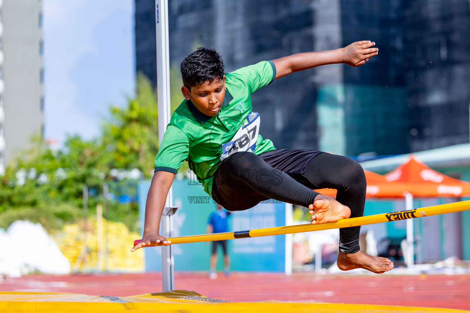 Day 3 of MWSC Interschool Athletics Championships 2024 held in Hulhumale Running Track, Hulhumale, Maldives on Monday, 11th November 2024. Photos by:  Nausham Waheed / Images.mv