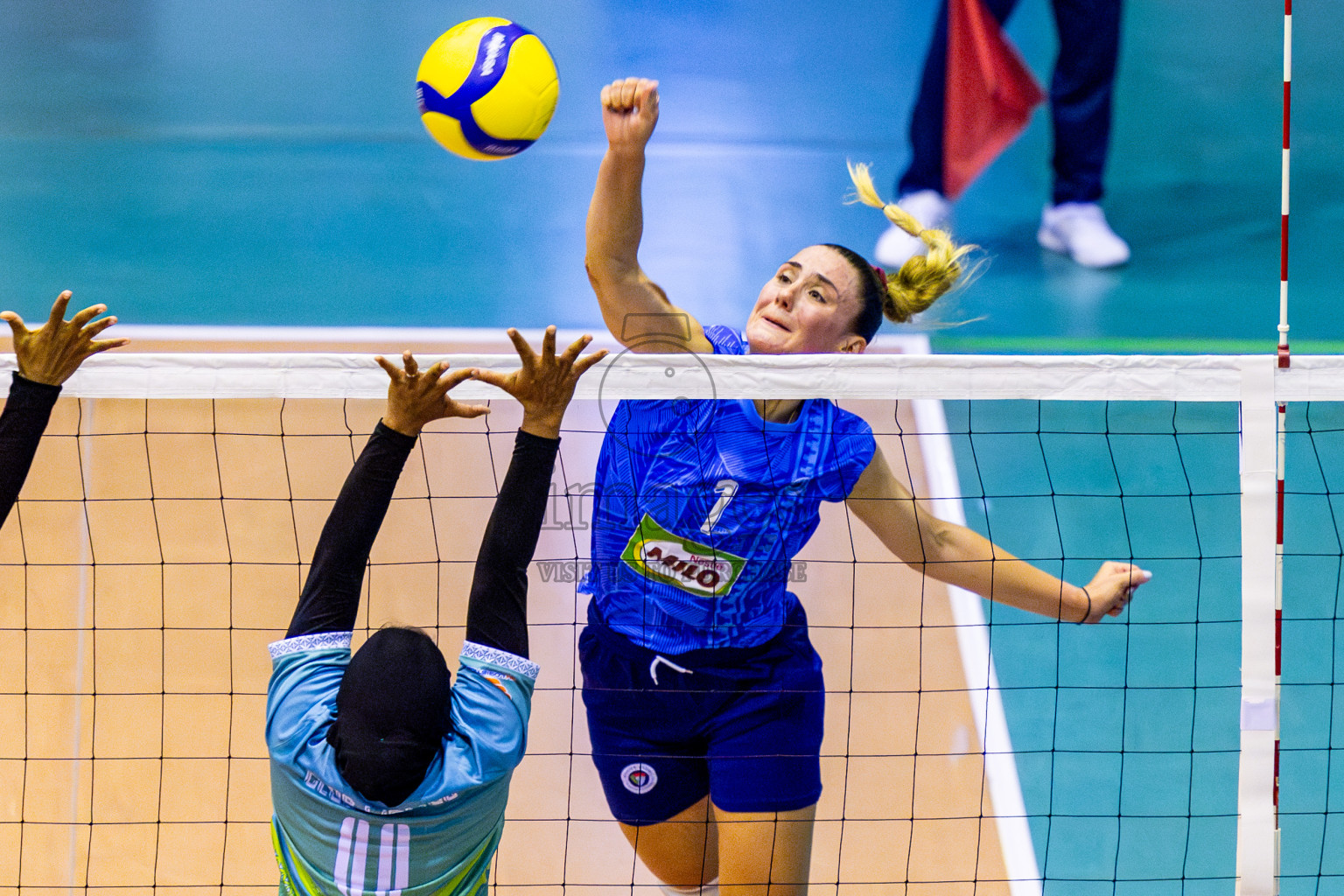 Police Club vs Club Wamco in the Final of Women's Division of National Volleyball Championship 2025 held in Male', Maldives on Sunday, 4th May 2025 at Social Center Indoor Hall Photos By: Nausham Waheed / images.mv