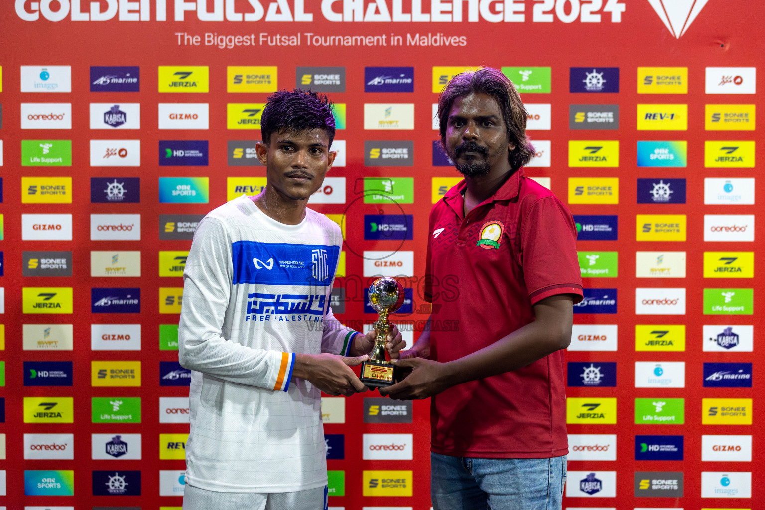 S Hithadhoo vs S Maradhoo in Day 18 of Golden Futsal Challenge 2024 was held on Thursday, 1st February 2024, in Hulhumale', Maldives Photos: Mohamed Mahfooz Moosa, / images.mv