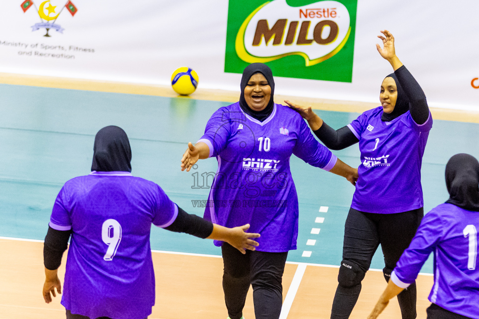 Day 2 of Women's Division of Milo VAM Cup 2024 held in Male', Maldives on Wednesday, 9th July 2024 at Social Center Indoor Hall Photos By: Nausham Waheed / images.mv