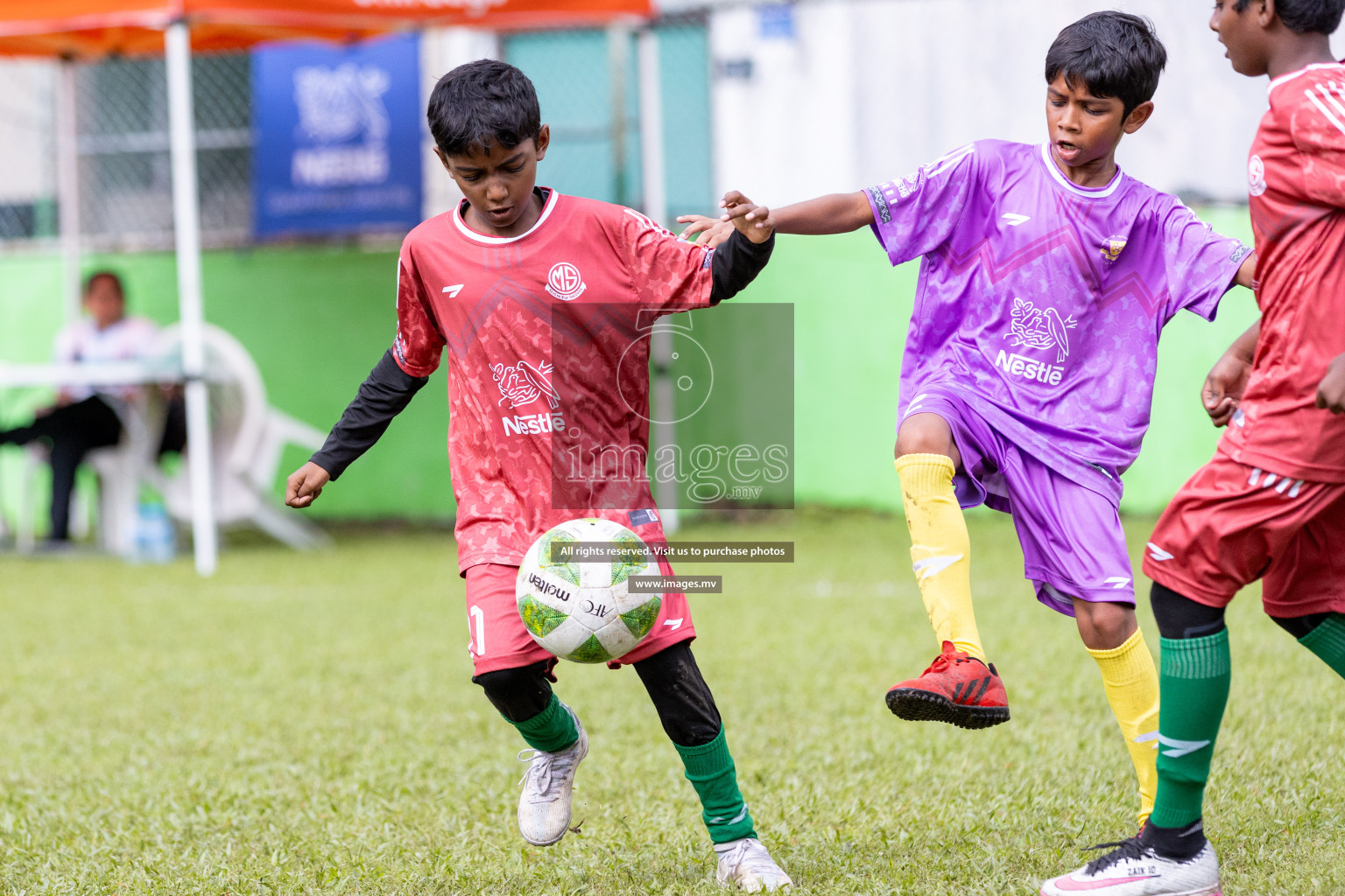 Day 2 of Nestle kids football fiesta, held in Henveyru Football Stadium, Male', Maldives on Thursday, 12th October 2023 Photos: Nausham Waheed/ Shuu Abdul Sattar Images.mv