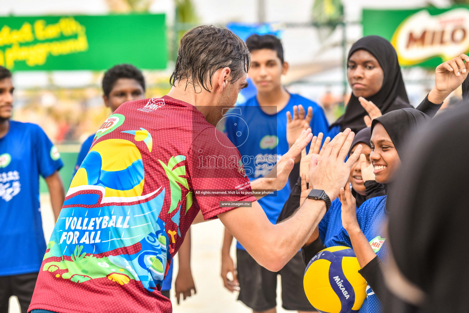 Vollyball players trainning session with Giba Photos by Nausham waheed