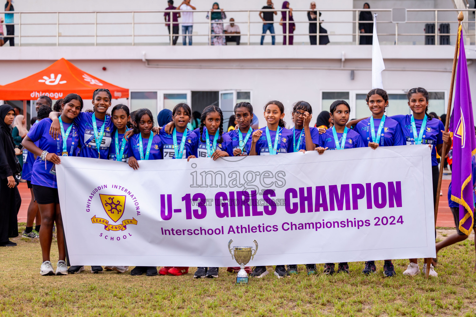 Day 6 of MWSC Interschool Athletics Championships 2024 held in Hulhumale Running Track, Hulhumale, Maldives on Thursday, 14th November 2024. Photos by: Nausham Waheed / Images.mv