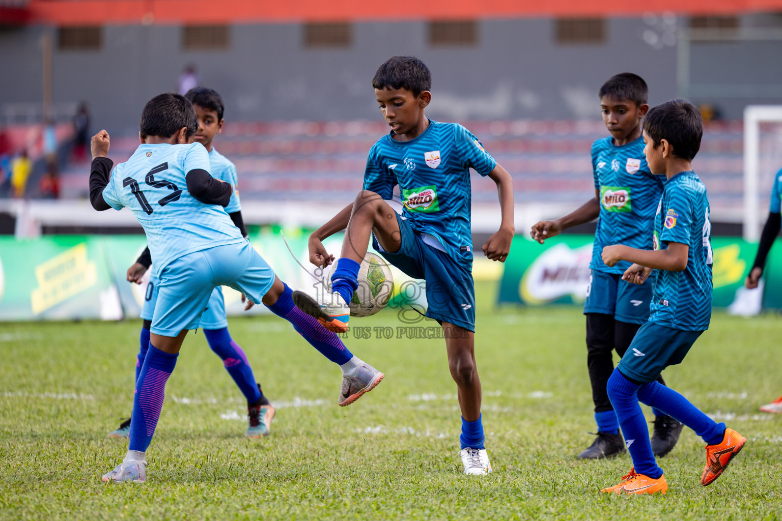 Day 2 of MILO Kids Football Fiesta was held at National Stadium in Male', Maldives on Saturday, 24th February 2024.