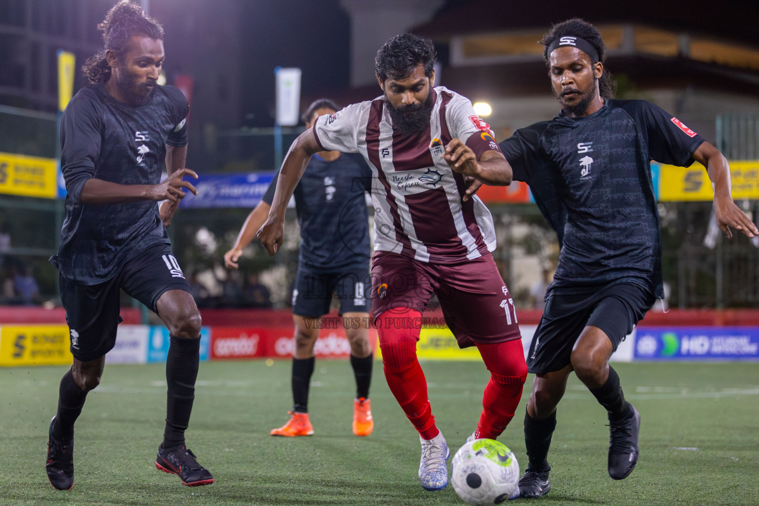 ADh Fenfushi vs ADh Dhangethi in Day 3 of Golden Futsal Challenge 2024 was held on Thursday, 18th January 2024, in Hulhumale', Maldives Photos: Mohamed Mahfooz Moosa / images.mv