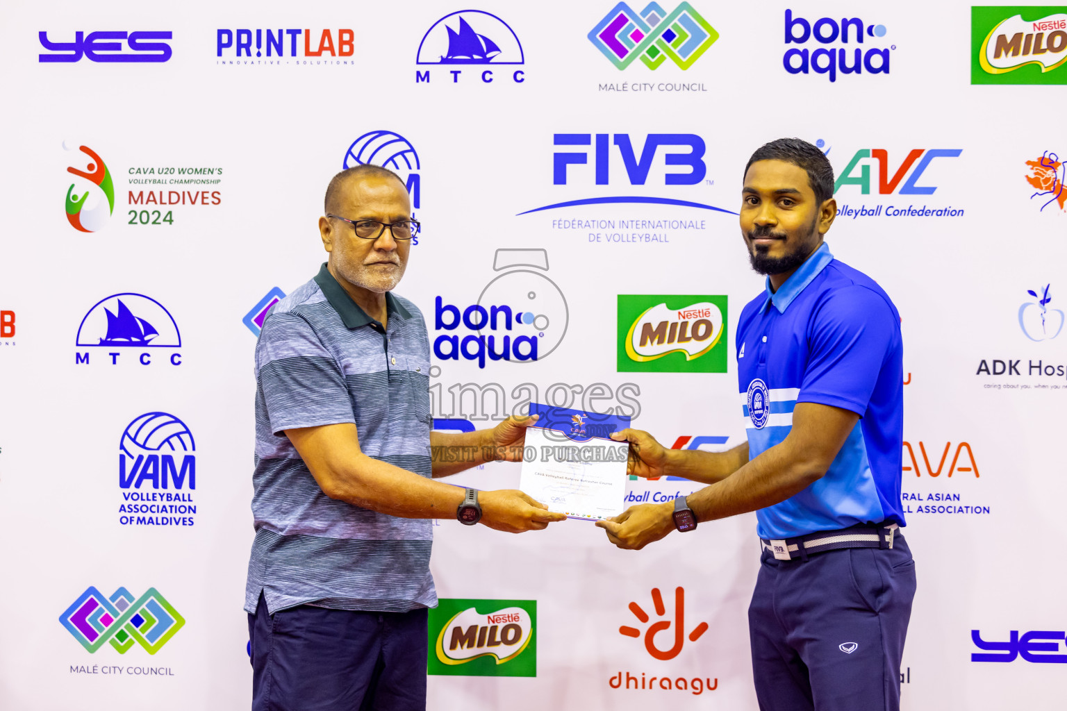 Sri Lanka vs Maldives in Semi Final of CAVA U20 Woman's Volleyball Championship 2024 was held in Social Center, Male', Maldives on 22nd July 2024. Photos: Nausham Waheed / images.mv