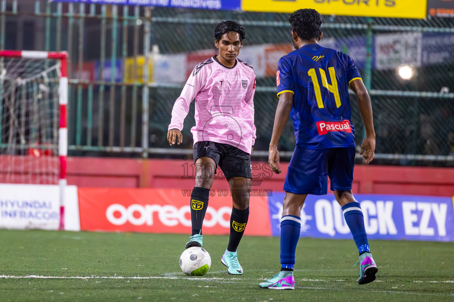 B Eydhafushi vs B Thulhaadhoo in Day 29 of Golden Futsal Challenge 2024 was held on Tuesday , 13th February 2024 in Hulhumale', Maldives Photos: Ismail Thoriq / images.mv