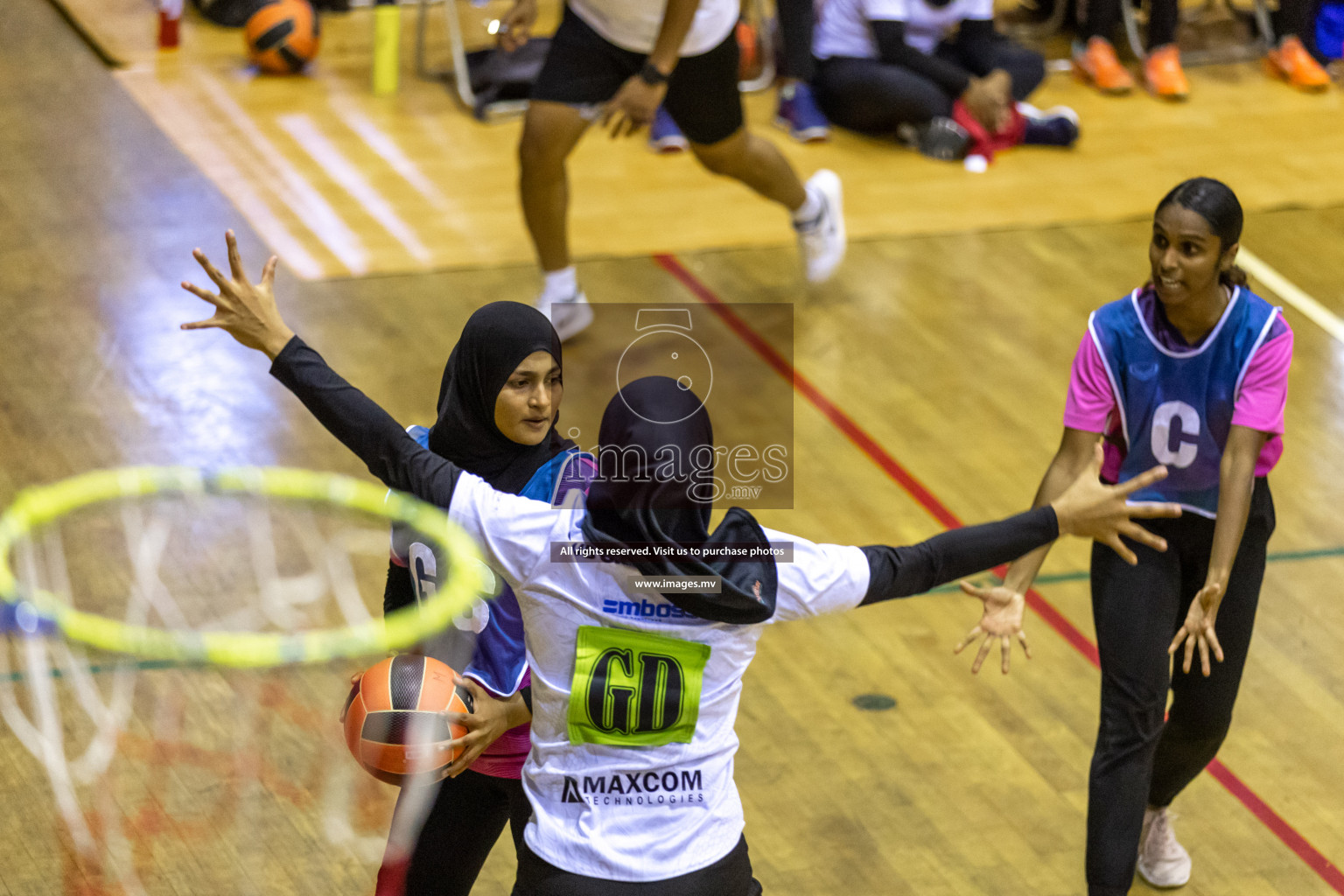 Sports Club Shining Star vs Club Green Streets in the Milo National Netball Tournament 2022 on 17 July 2022, held in Social Center, Male', Maldives. Photographer: Hassan Simah / Images.mv