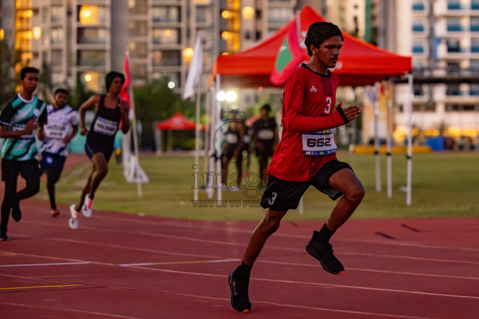 Day 1 of MWSC Interschool Athletics Championships 2024 held in Hulhumale Running Track, Hulhumale, Maldives on Saturday, 9th November 2024. 
Photos by: Hassan Simah / Images.mv