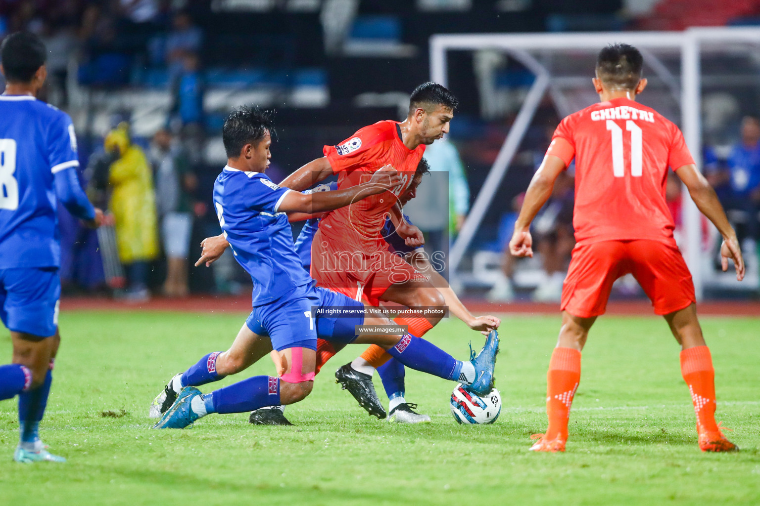 Nepal vs India in SAFF Championship 2023 held in Sree Kanteerava Stadium, Bengaluru, India, on Saturday, 24th June 2023. Photos: Hassan Simah / images.mv