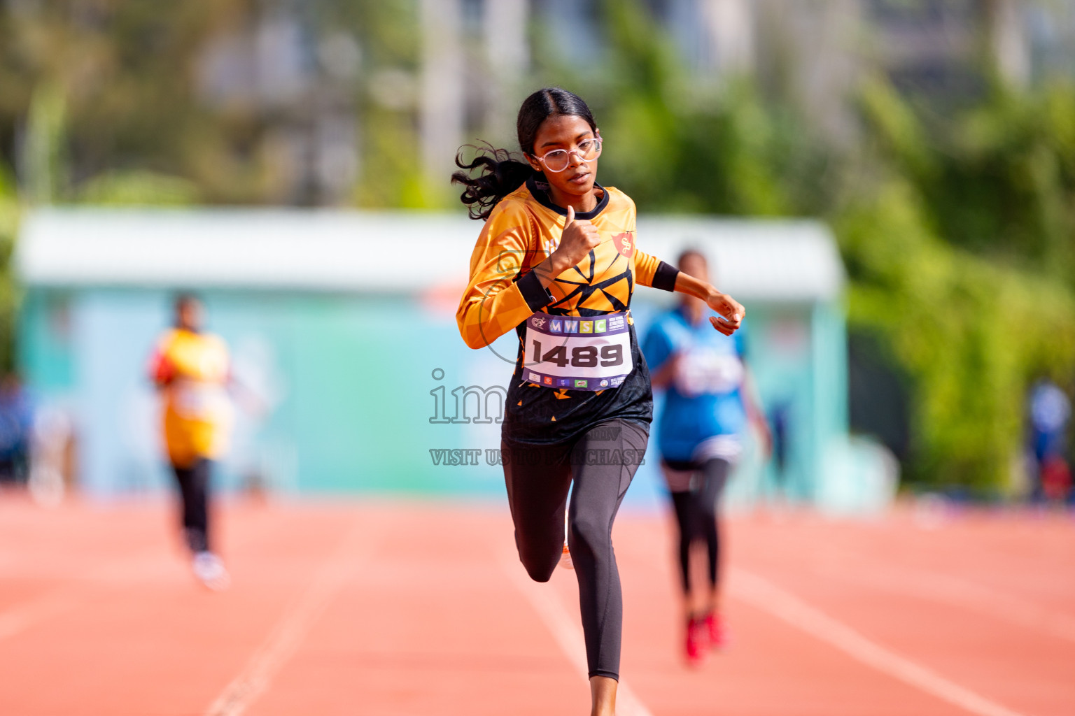 Day 3 of MWSC Interschool Athletics Championships 2024 held in Hulhumale Running Track, Hulhumale, Maldives on Monday, 11th November 2024. 
Photos by: Hassan Simah / Images.mv