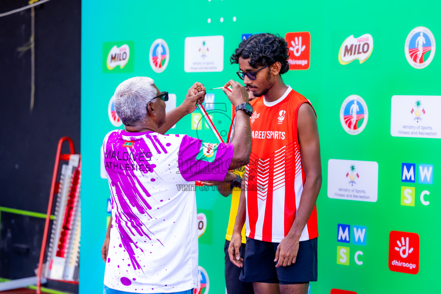 Day 2 of 12th Milo Association Championships was held in Ekuveni Track at Male', Maldives on Friday, 25th April 2025. Photos: Nausham Waheed / images.mv