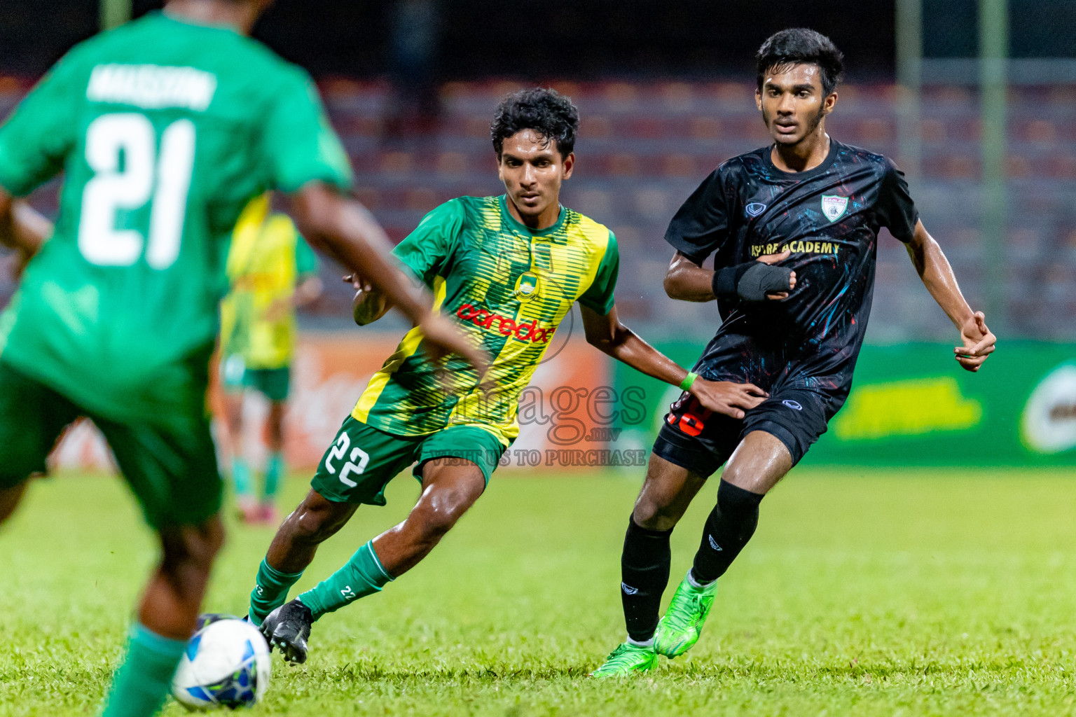 Maziya SRC vs Club Eagles in Day 4 of Under 19 Youth Championship 2024 was held at National Stadium in Male', Maldives on Thursday, 13th June 2024. Photos: Nausham Waheed / images.mv