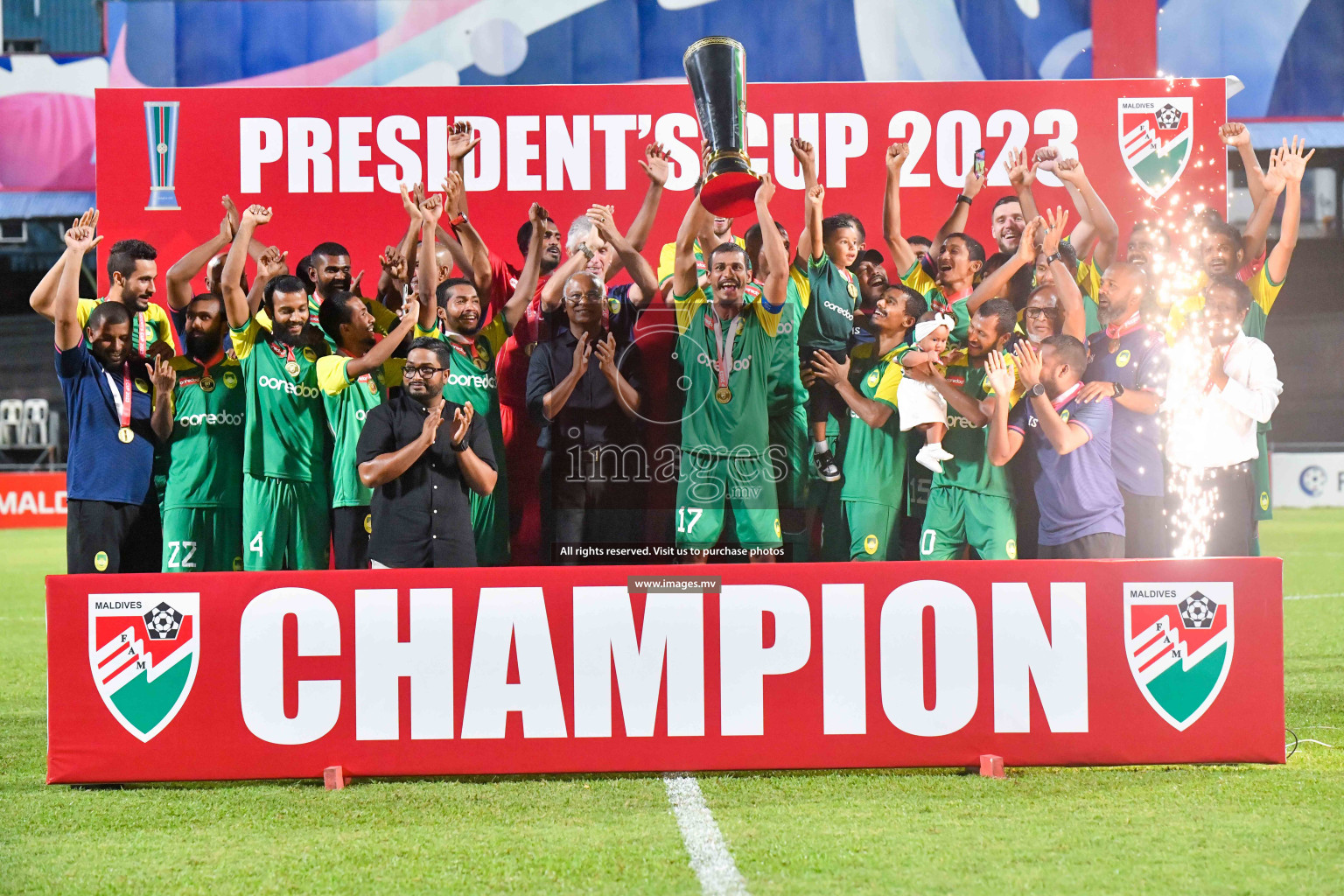 President's Cup 2023 Final - Maziya Sports & Recreation vs Club Eagles, held in National Football Stadium, Male', Maldives  Photos: Nausham Waheed/ Images.mv