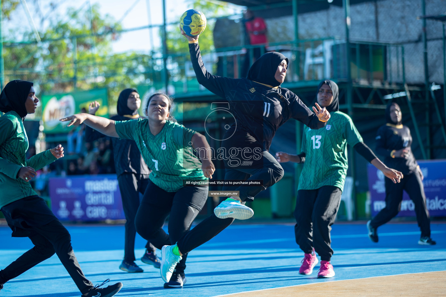 Day 7 of 6th MILO Handball Maldives Championship 2023, held in Handball ground, Male', Maldives on Friday, 26th May 2023 Photos: Shuu Abdul Sattar/ Images.mv