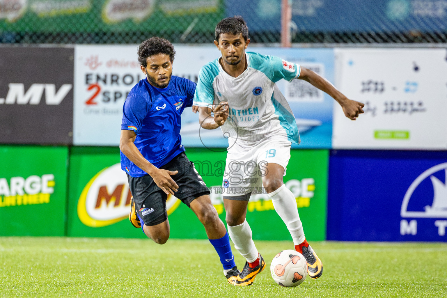 Fenaka vs Police Club in Day 14 of Club Maldives Cup 2025 was held in Rehendhi Futsal Ground, Hulhumale', Maldives on Tuesday, 14th October 2025. Photos: Ismail Thoriq / images.mv