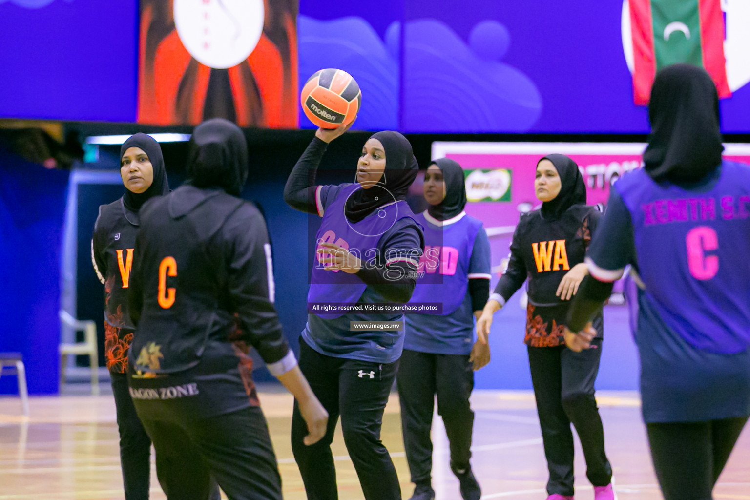 Xenith Sports Club vs Club Matrix in the Milo National Netball Tournament 2022 on 18 July 2022, held in Social Center, Male', Maldives. Photographer: Ahmed Dhaadh / Images.mv