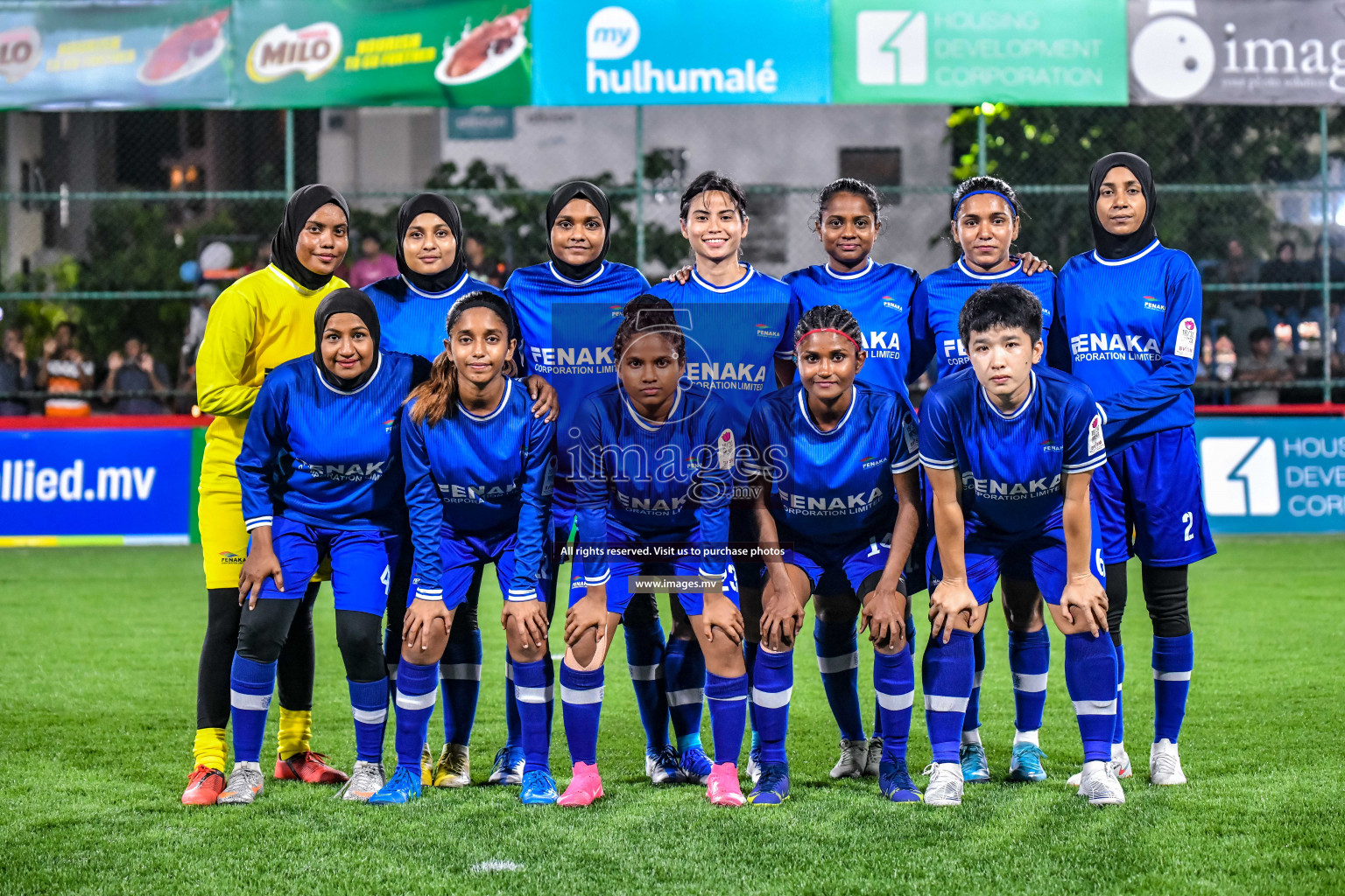 Team Fenaka vs Dhivehi Sifainge Club in Eighteen Thirty Women's Futsal Fiesta 2022 was held in Hulhumale', Maldives on Saturday, 8th October 2022. Photos: Nausham Waheed / images.mv