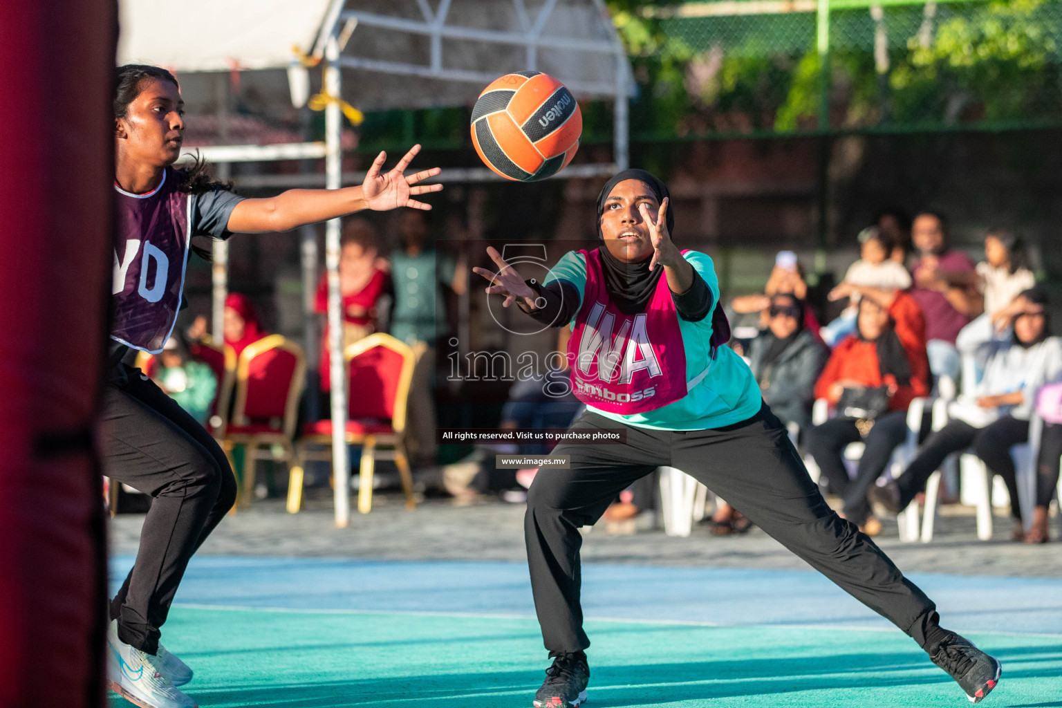 Day 6 of 20th Milo National Netball Tournament 2023, held in Synthetic Netball Court, Male', Maldives on 4th June 2023 Photos: Nausham Waheed/ Images.mv