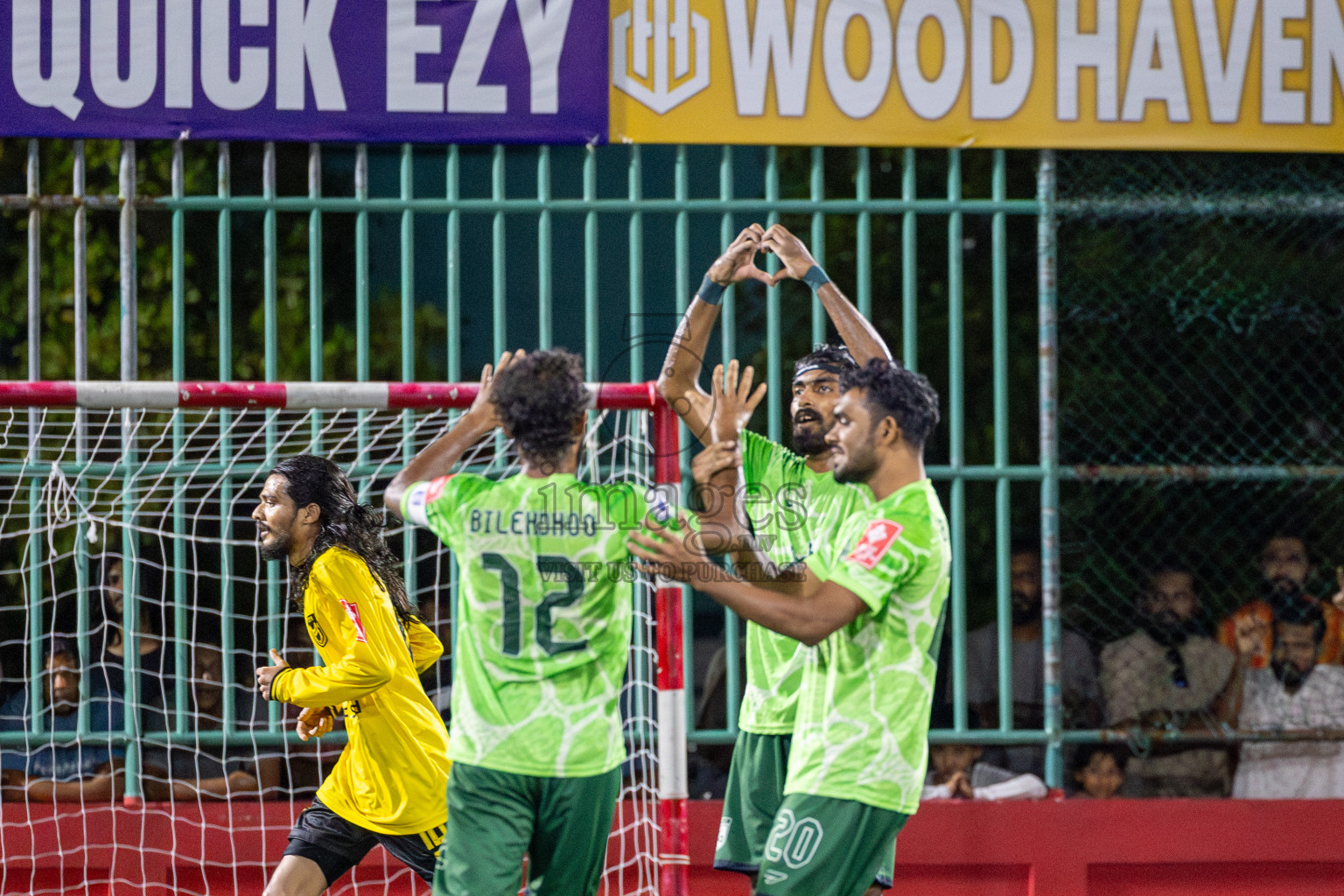 F. Biledhoo VS F. Magoodhoo in Day 7 of Golden Futsal Challenge 2025 was held on Saturday, 11th January 2025, in Hulhumale', Maldives Photos: Hassan Simah / images.mv
