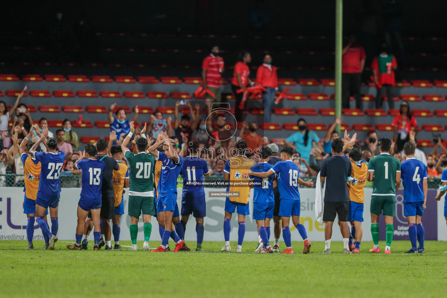 Maldives vs Nepal in SAFF Championship 2021 held on 1st October 2021 in Galolhu National Stadium, Male', Maldives