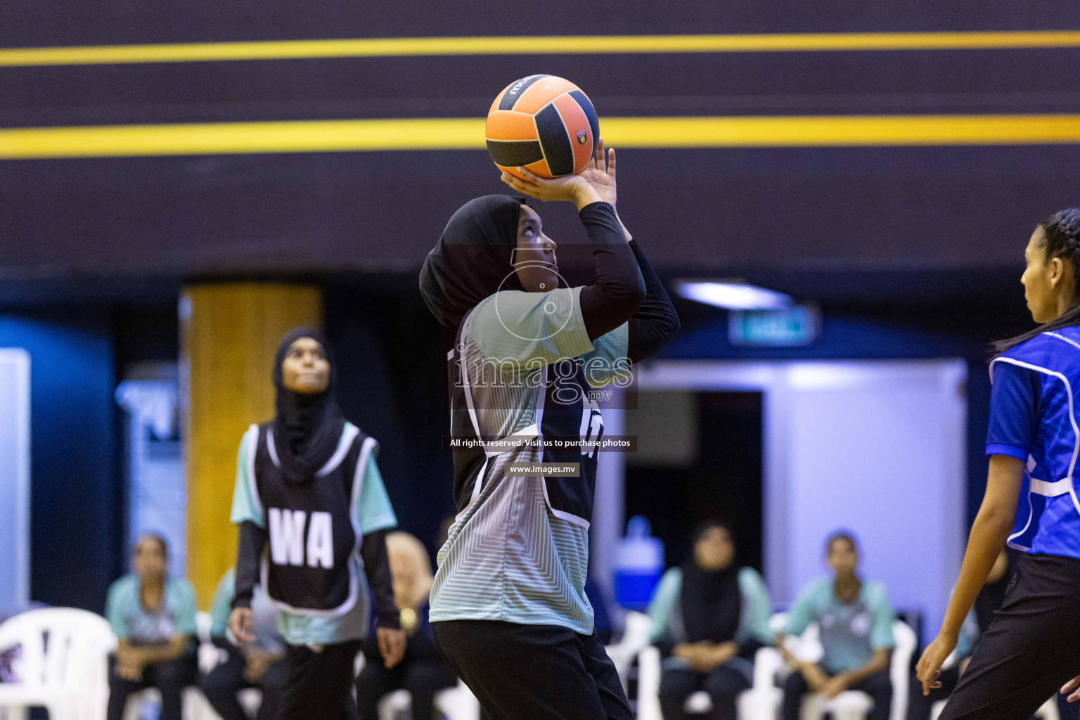 Day 9 of 24th Interschool Netball Tournament 2023 was held in Social Center, Male', Maldives on 4th November 2023. Photos: Nausham Waheed / images.mv